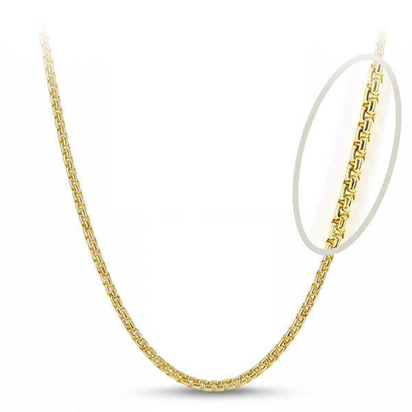 Sempre ORO Necklace - Rounded Box Link Chain 20in (41172)