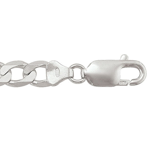 Sterling Silver Open Link Curb Chain 6.8mm 24in (34089)
