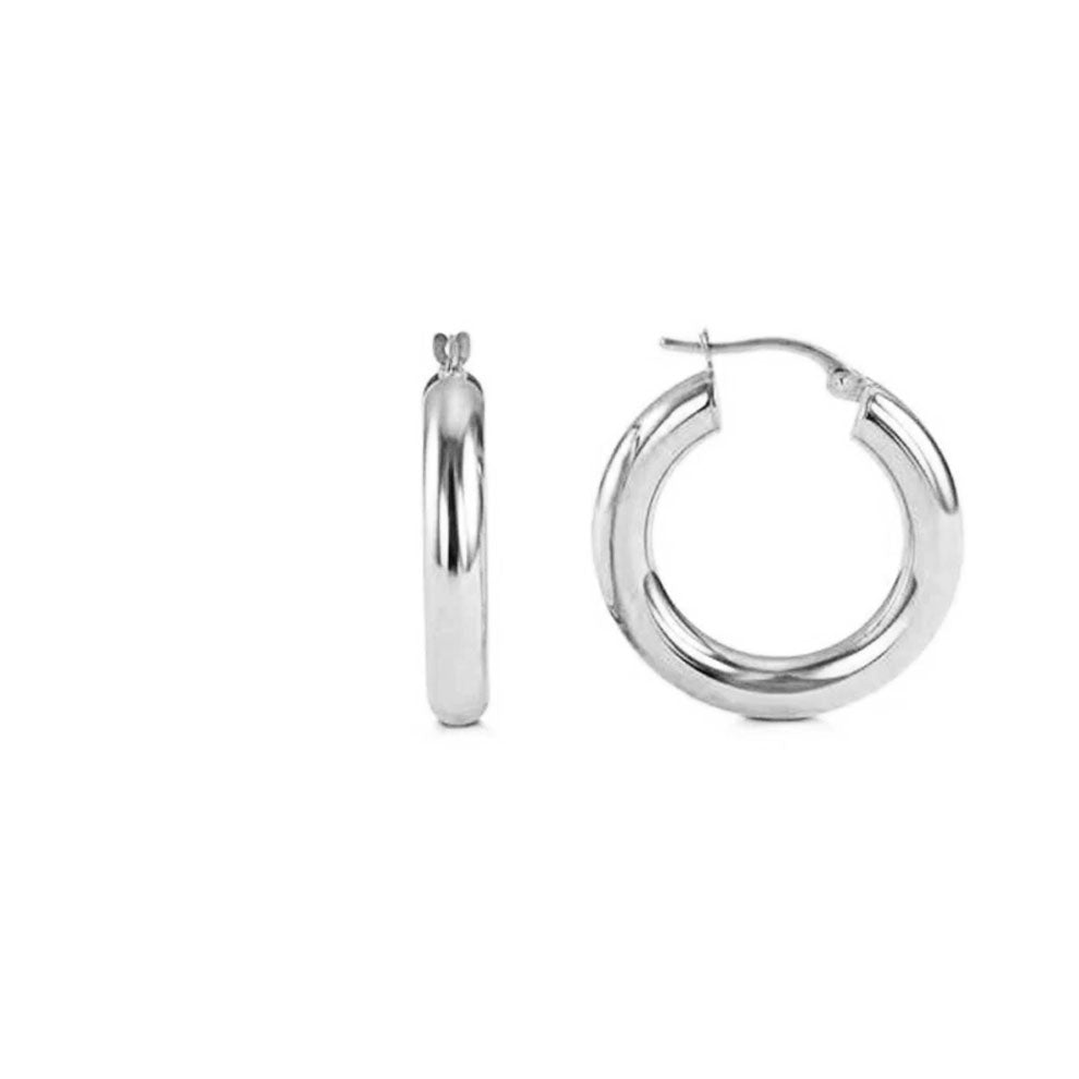 Gold Round Tube Hoops 23.5mm (39205)