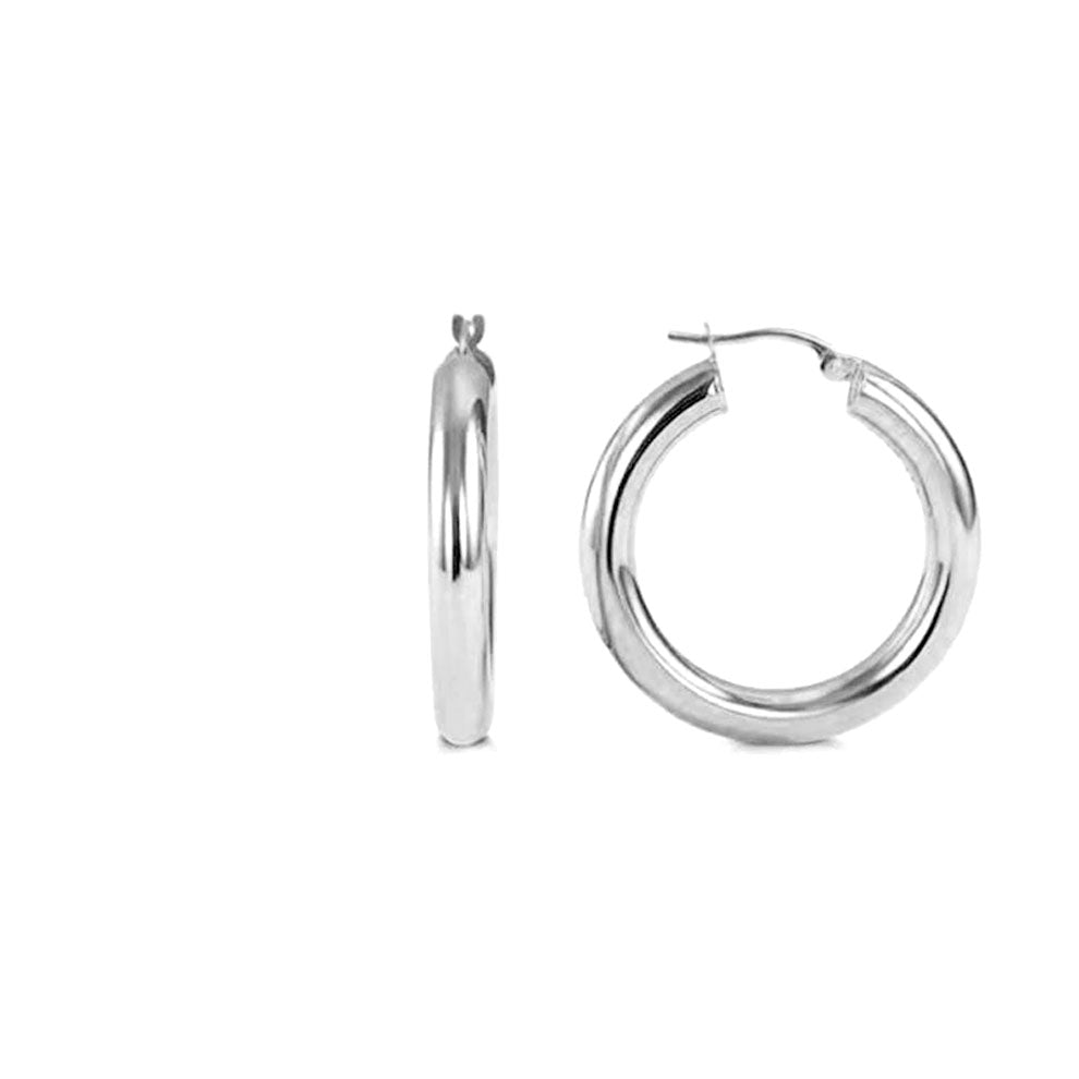 Gold Round Tube Hoops 27.5mm (39207)