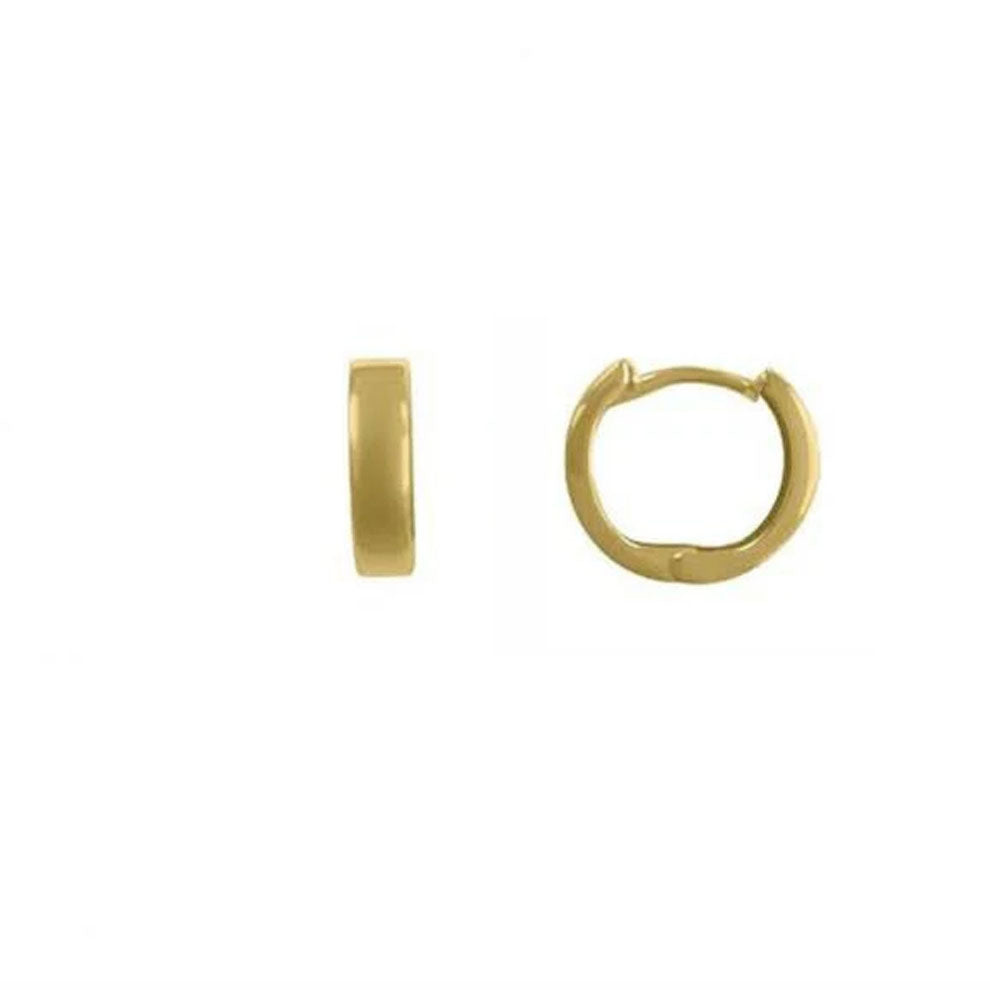 Gold Huggie Hoop Earrings - Small 13mm (34031)