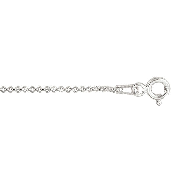 Sterling Silver Hollow Rolo Chain 1.2mm 16in (39508)