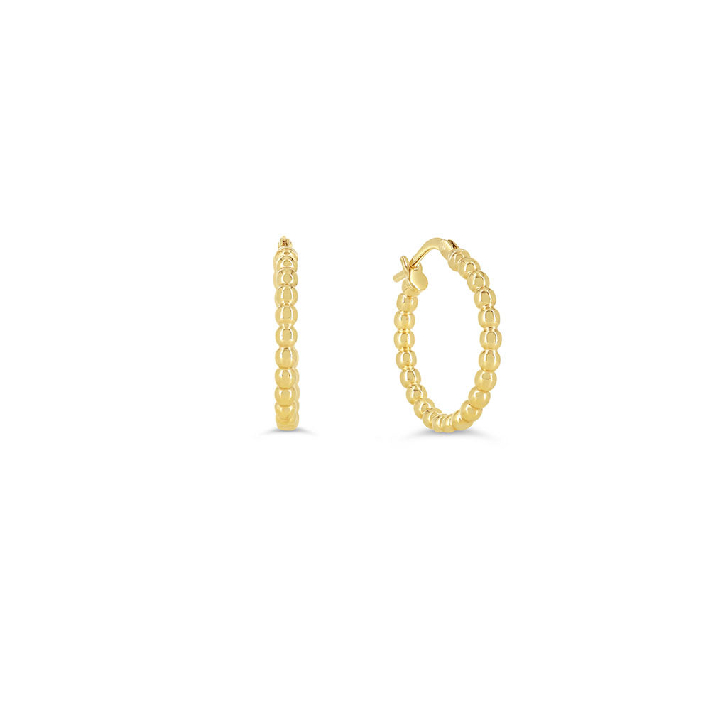 Sempre ORO Earrings - Beaded Hoops (41139)