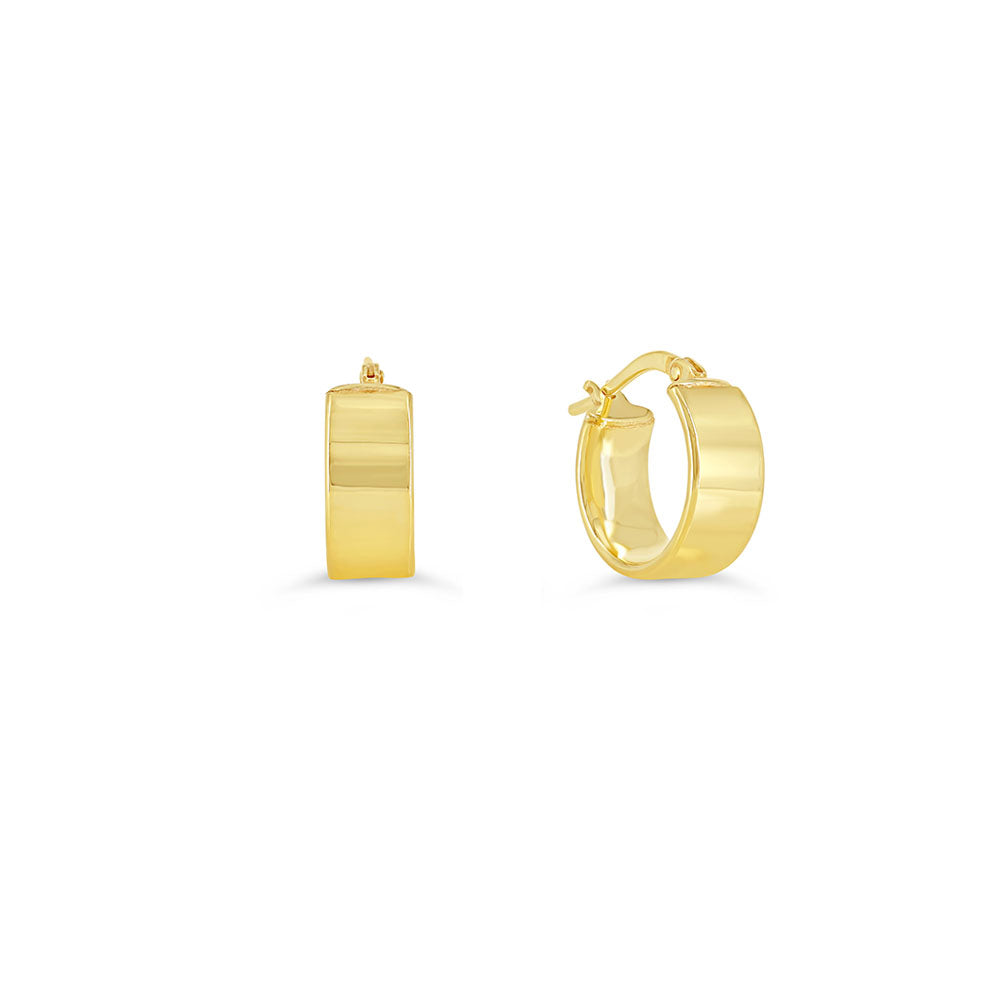 Sempre ORO Earrings - Small Wide Hoops (41135)