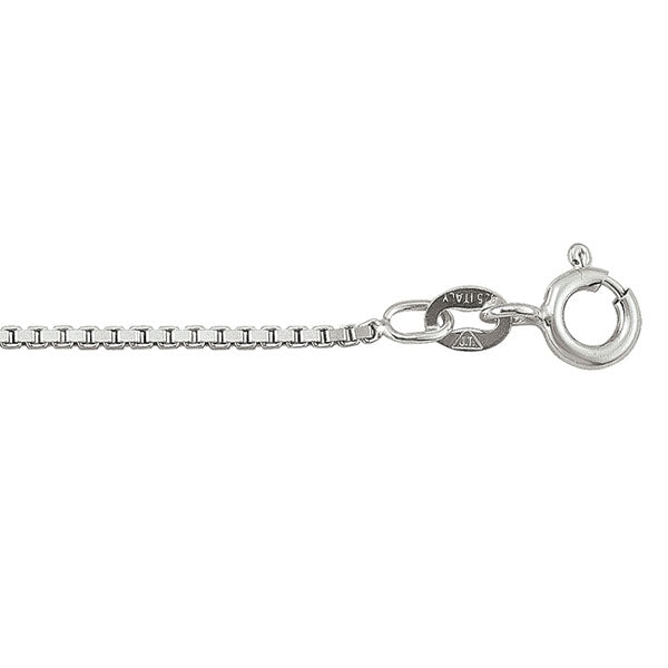 Sterling Silver Box Link Chain 1.2mm 18in (31542)