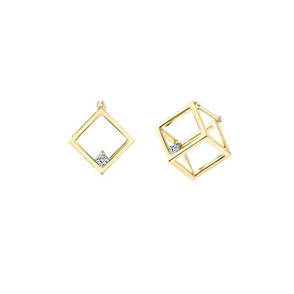 Canadian Diamond Cube Earrings .18ct (35200)