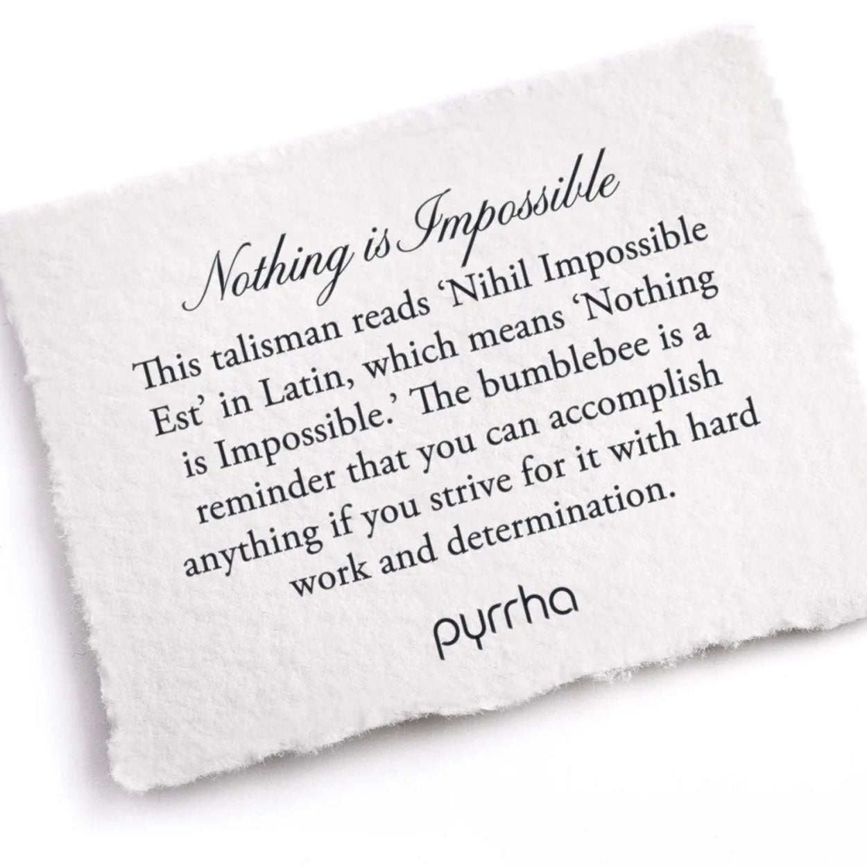 Pyrrha Necklace 'Nothing Is Impossible' 18in (35647)