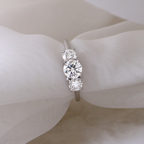 Diamond 3 Stone Engagement Ring - LG 1.00ct (40790)