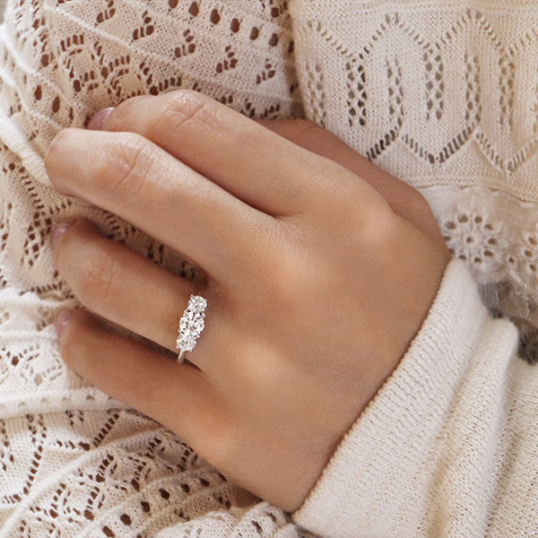Diamond 3 Stone Engagement Ring - LG 1.00ct (40790)