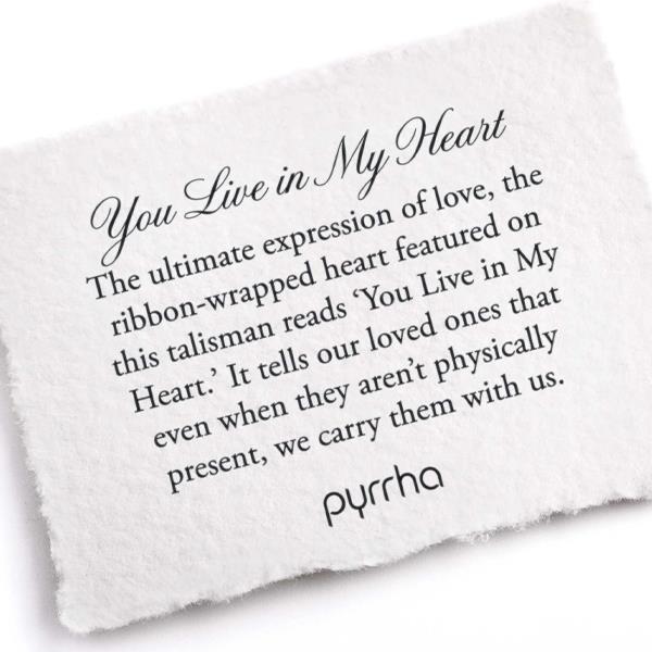 Pyrrha Necklace 'You Live in My Heart' 18in (36783)