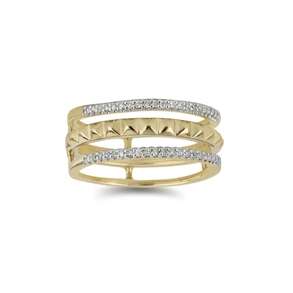 Diamond 3-band Pyramid Ring .21ct (39394)