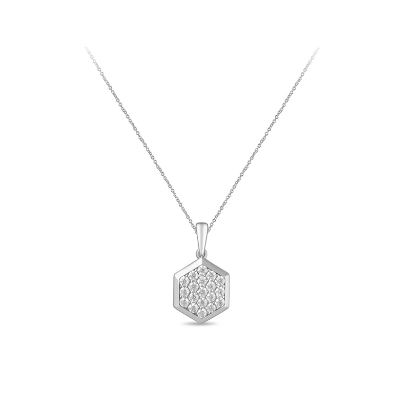 Diamond Hexagon Pendant .33ct (39400)