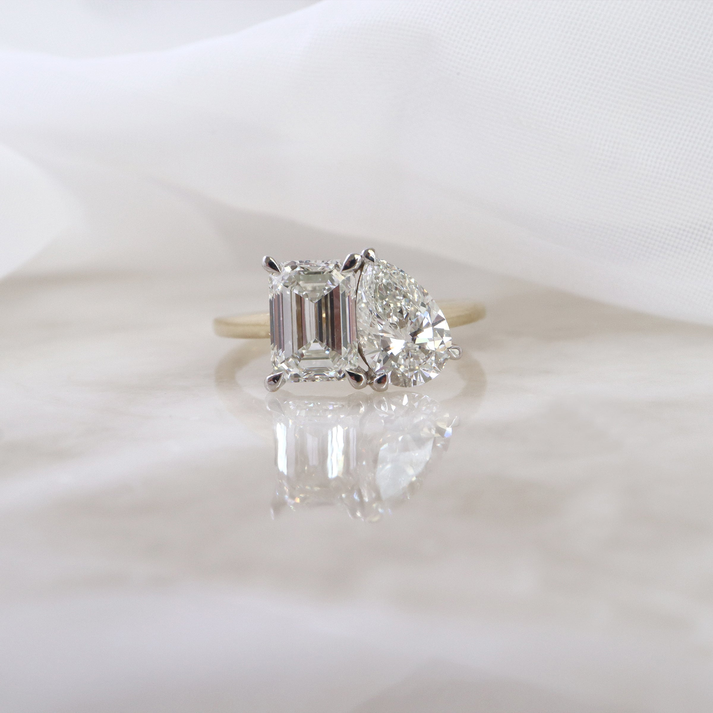 Diamond Toi et Moi Engagement Ring - LG 2.64ct (39947)