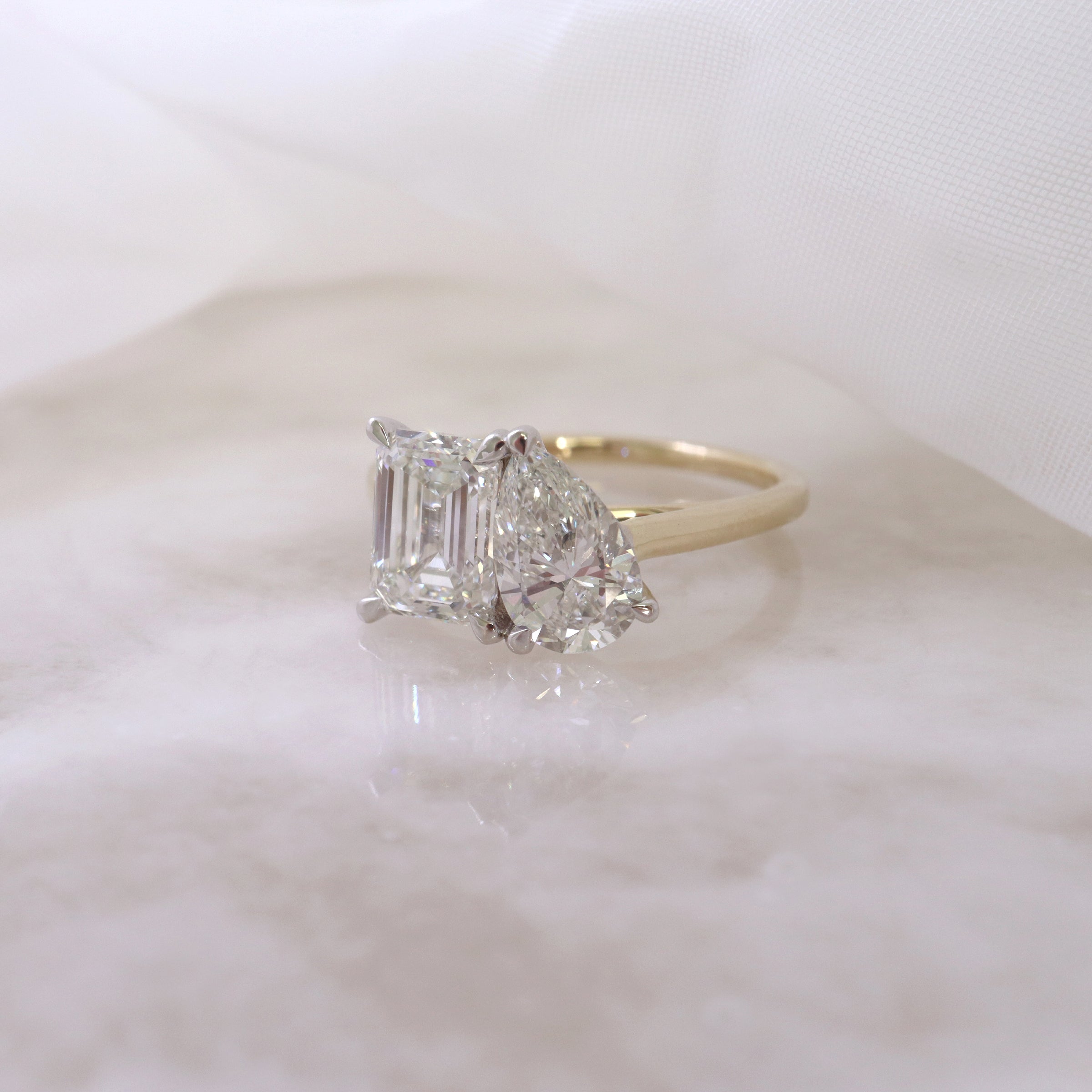 Diamond Toi et Moi Engagement Ring - LG 2.64ct (39947)