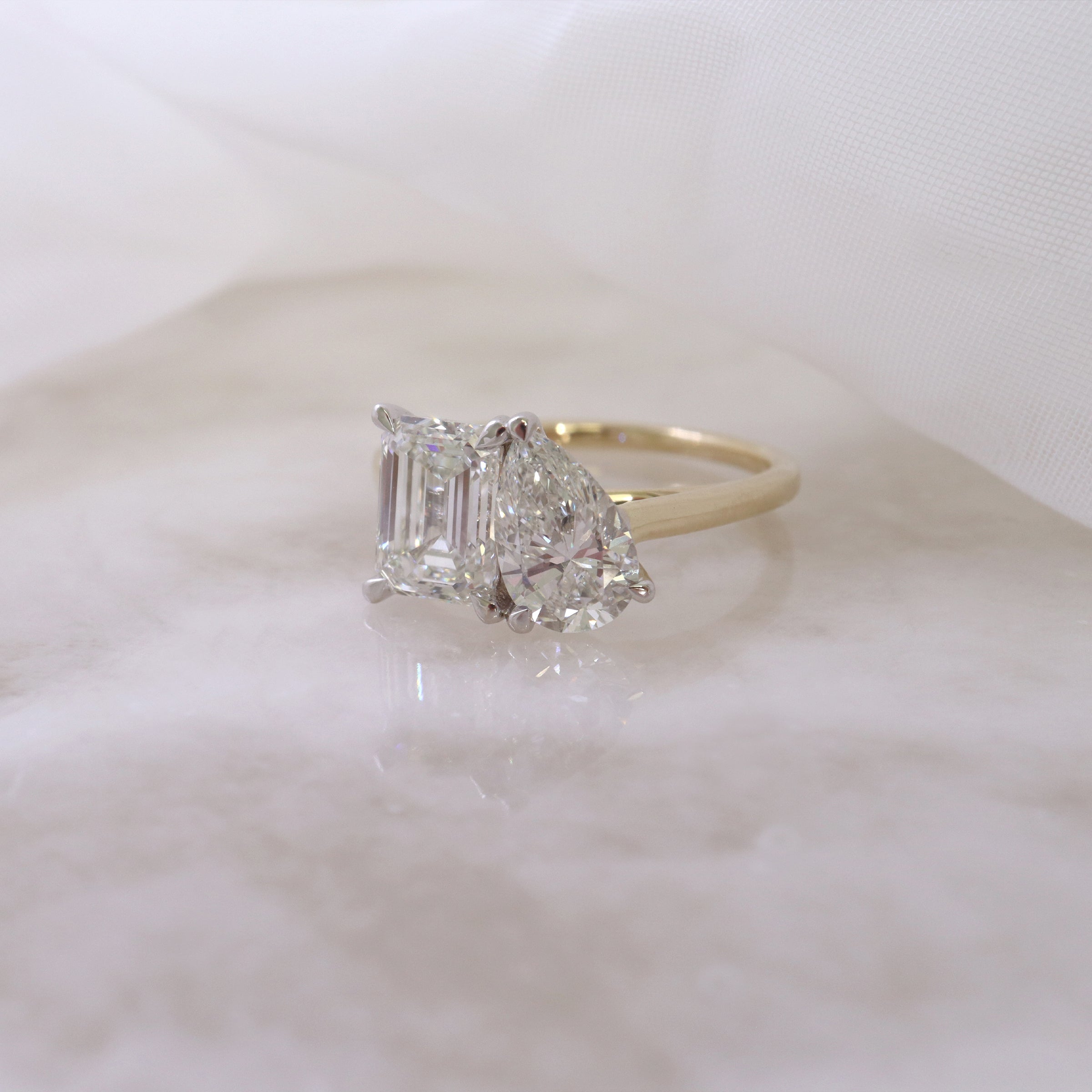 Diamond Toi et Moi Engagement Ring - LG 2.64ct (39947)