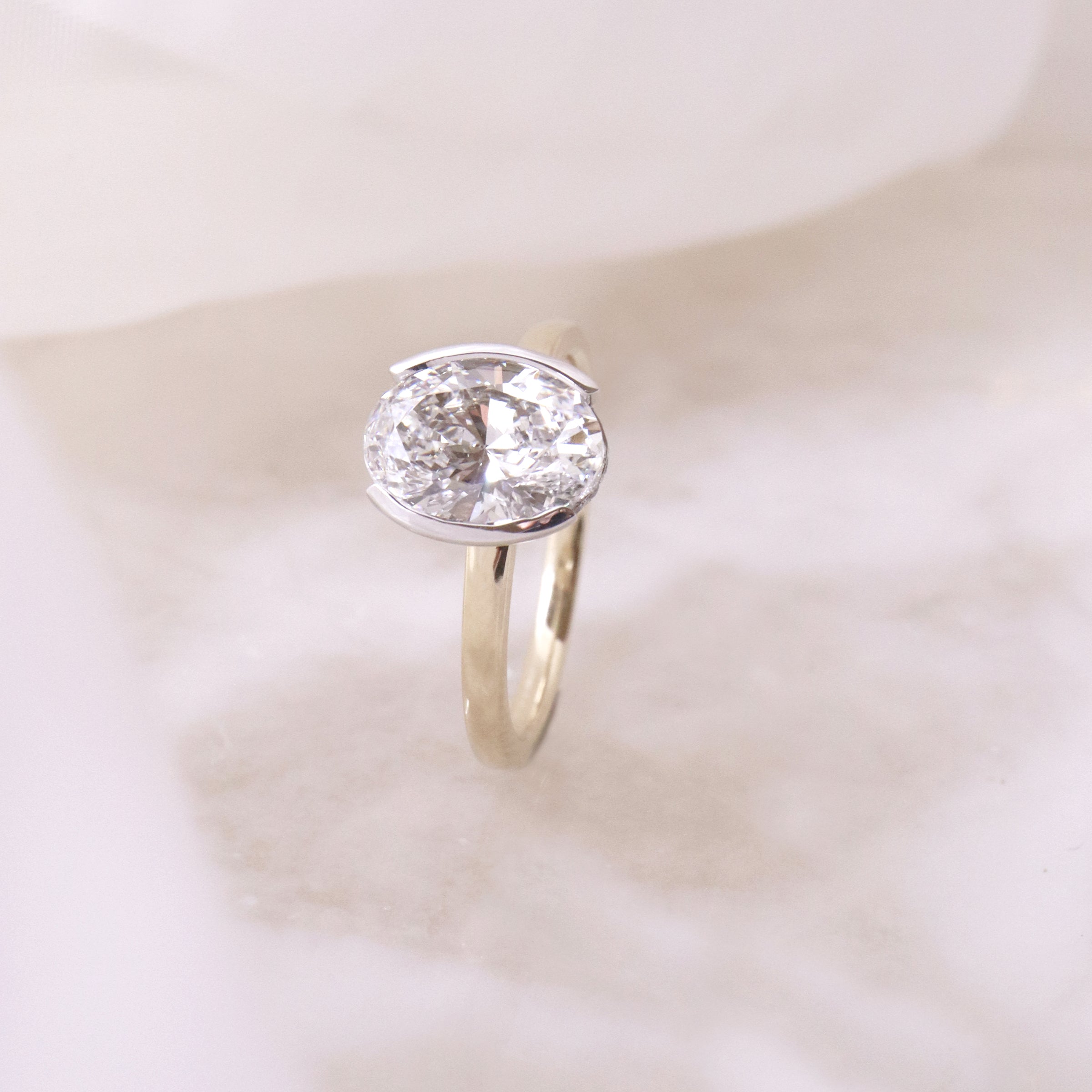 Diamond Oval Solitaire Engagement Ring - LG 2.12ct (39956)