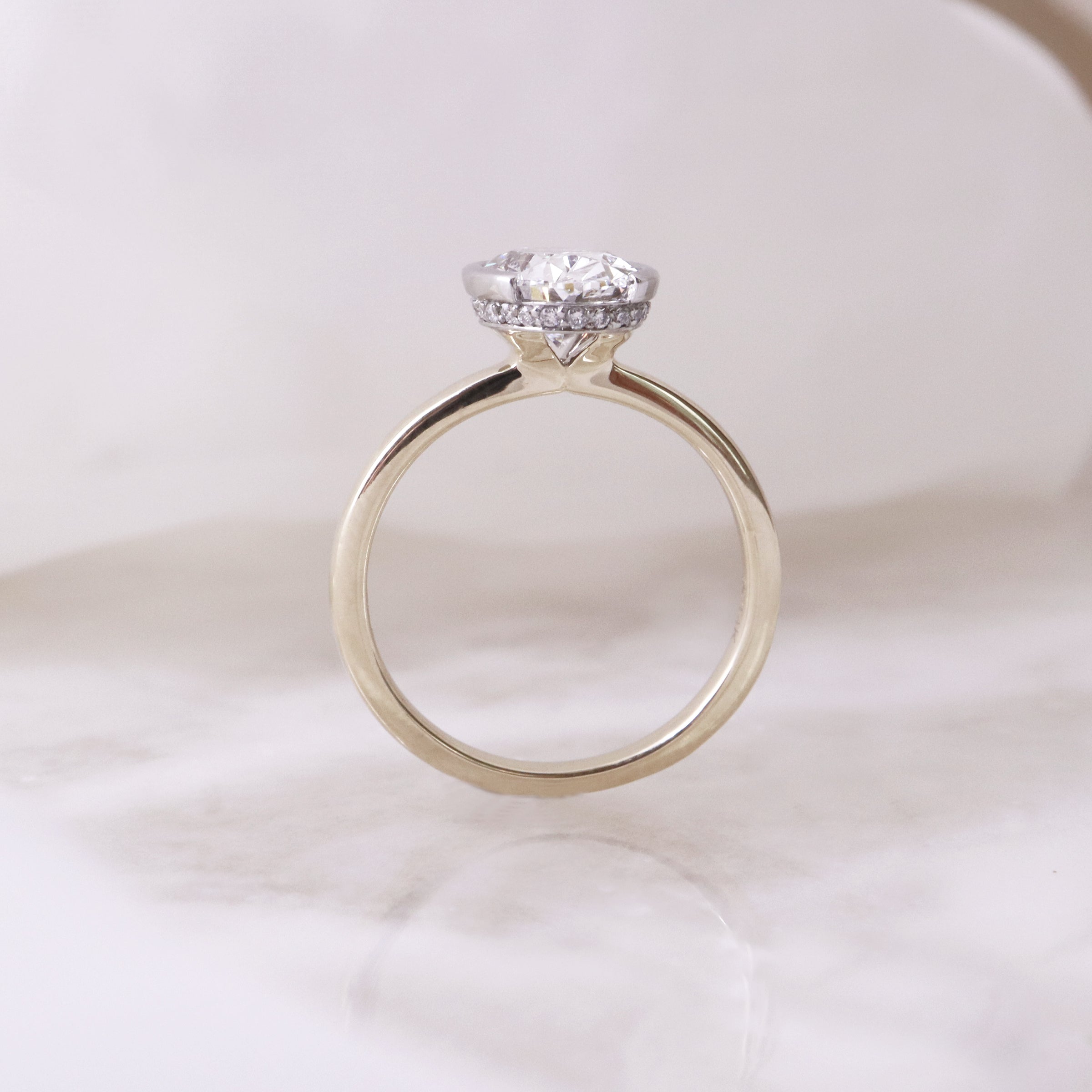 Diamond Oval Solitaire Engagement Ring - LG 2.12ct (40462)