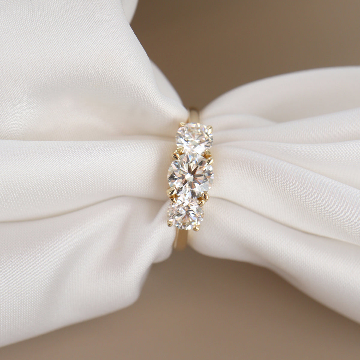 Canadian Maple Leaf 3 Stone Engagement Ring 1.53ct (40810)