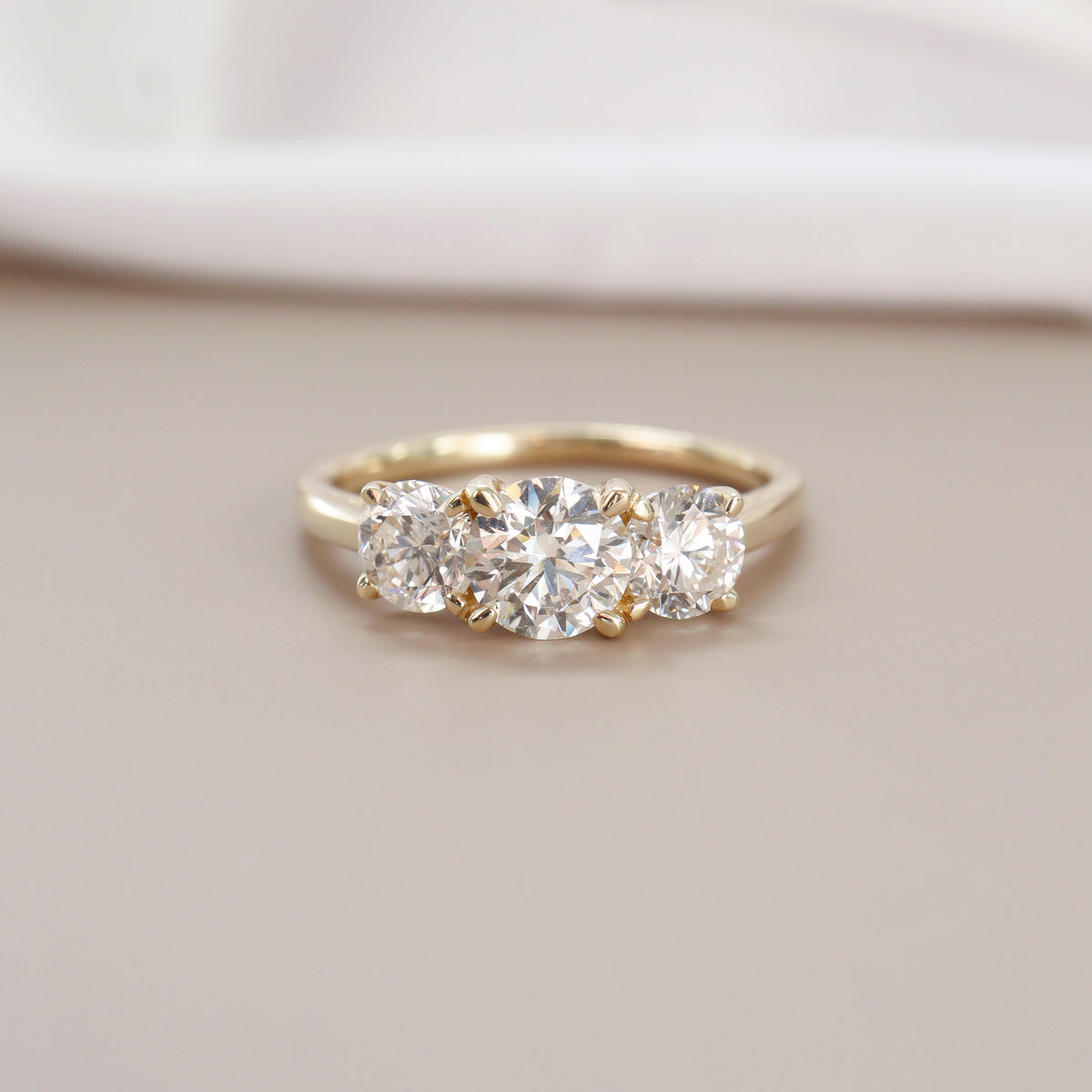 Canadian Maple Leaf 3 Stone Engagement Ring 1.53ct (40810)