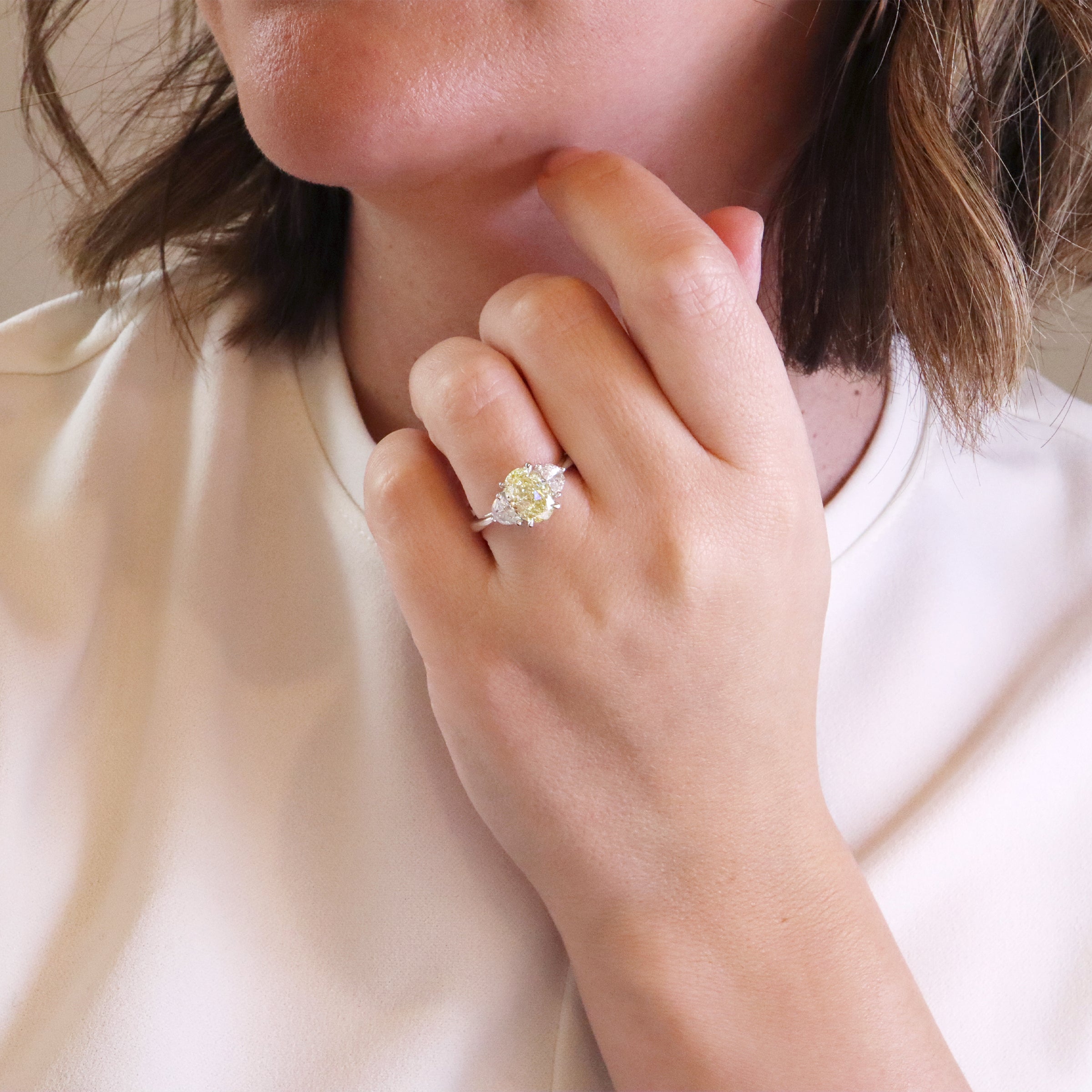 Diamond 3 Stone Engagement Ring - LG 3.08ct (40048)