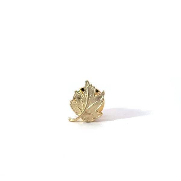 Elbows Up to Cancer - Maple Leaf Yellow Gold Tie Pin (40105)