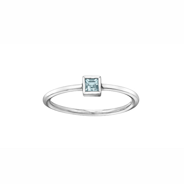 Genuine Aquamarine Birthstone Ring (40531)