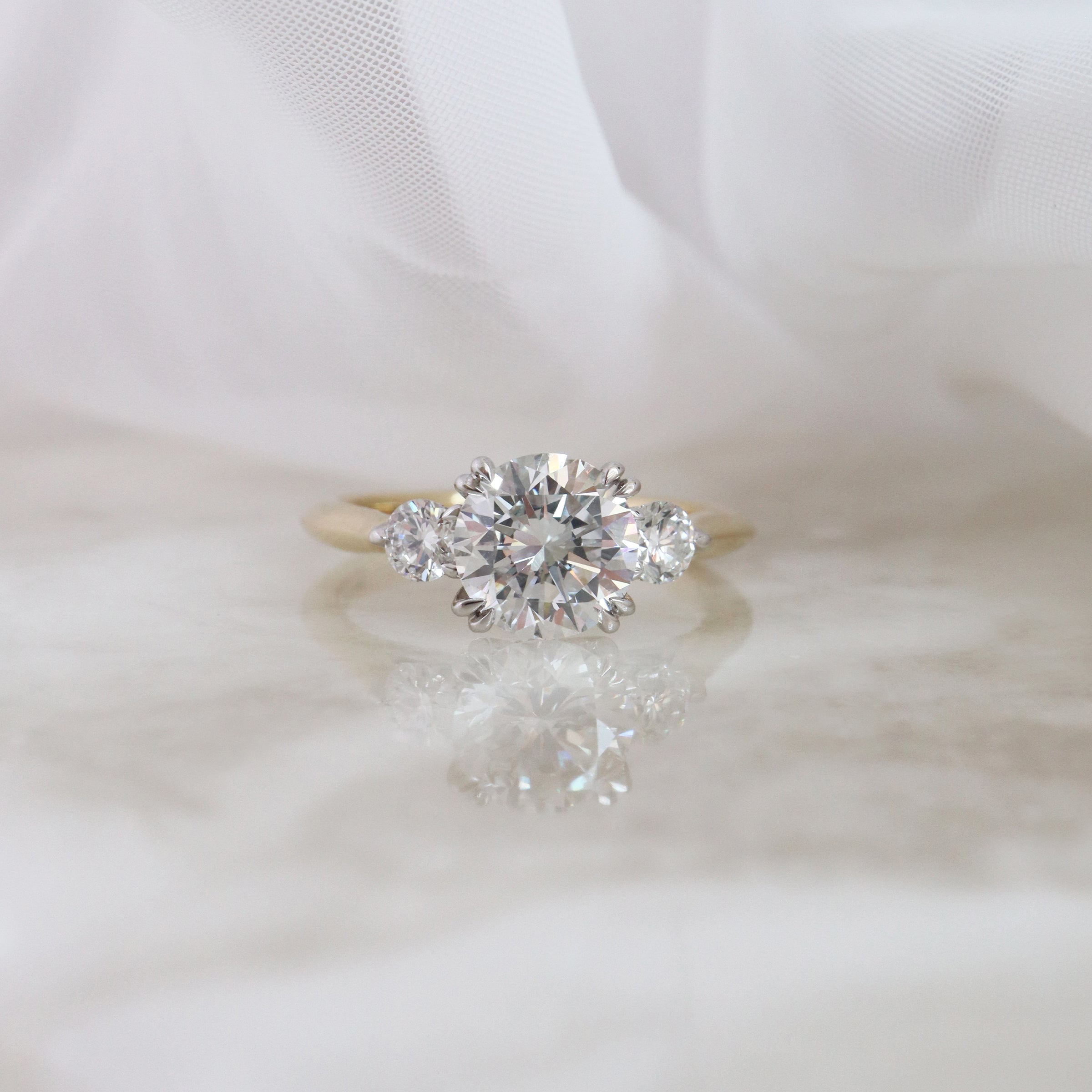 Diamond 3 Stone Engagement Ring - LG 1.92ct (40791)