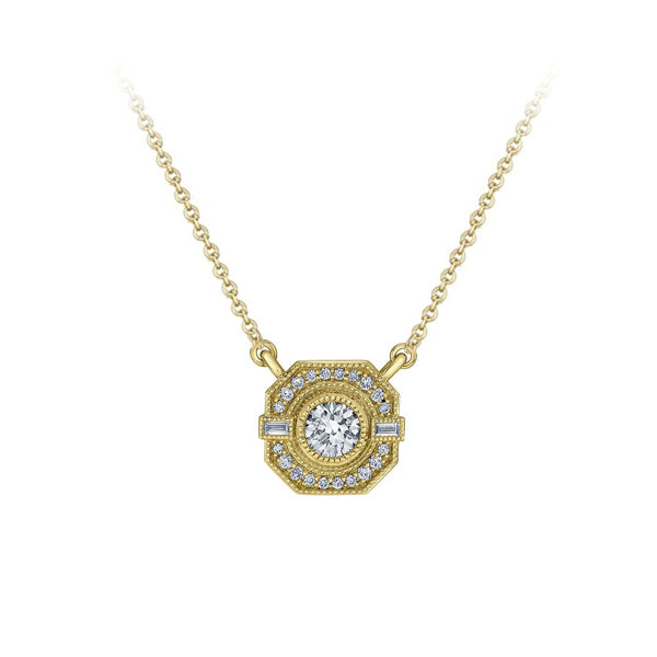 Canadian Diamond Fancy Halo Pendant .40ct (40960)