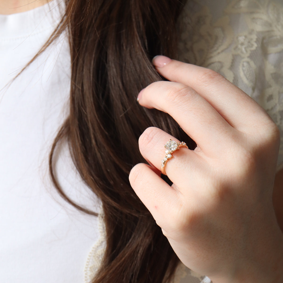 Diamond Cluster Engagement Ring 1.30ct (41056)
