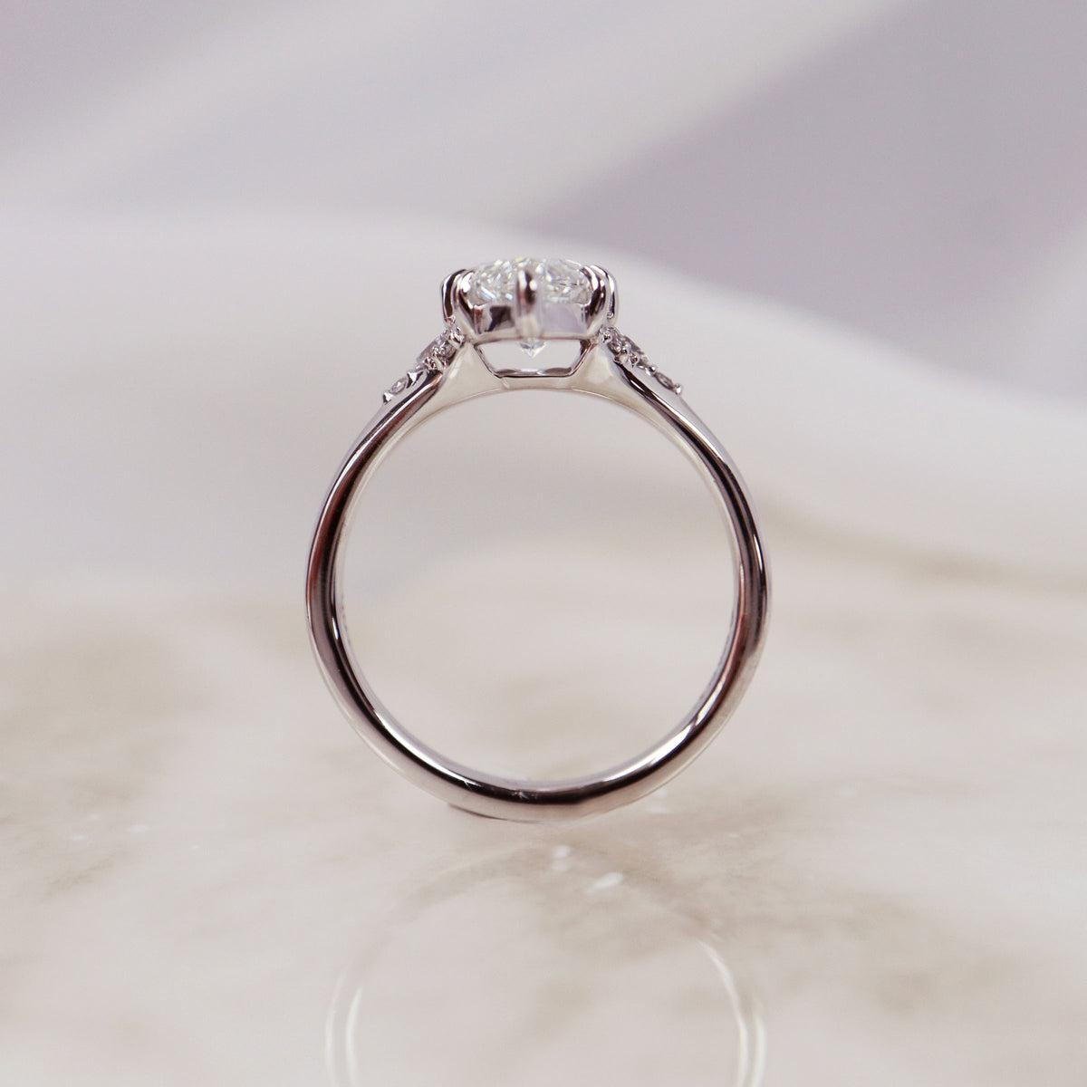 Diamond Accented Marquise Engagement Ring - LG 2.20ct (41058)