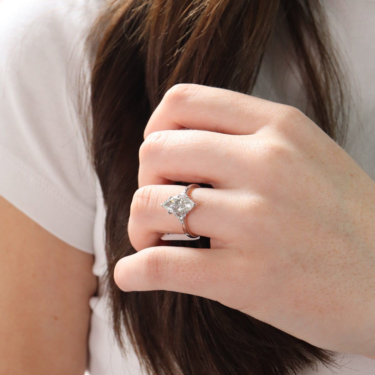 Diamond Accented Marquise Engagement Ring - LG 2.20ct (41058)