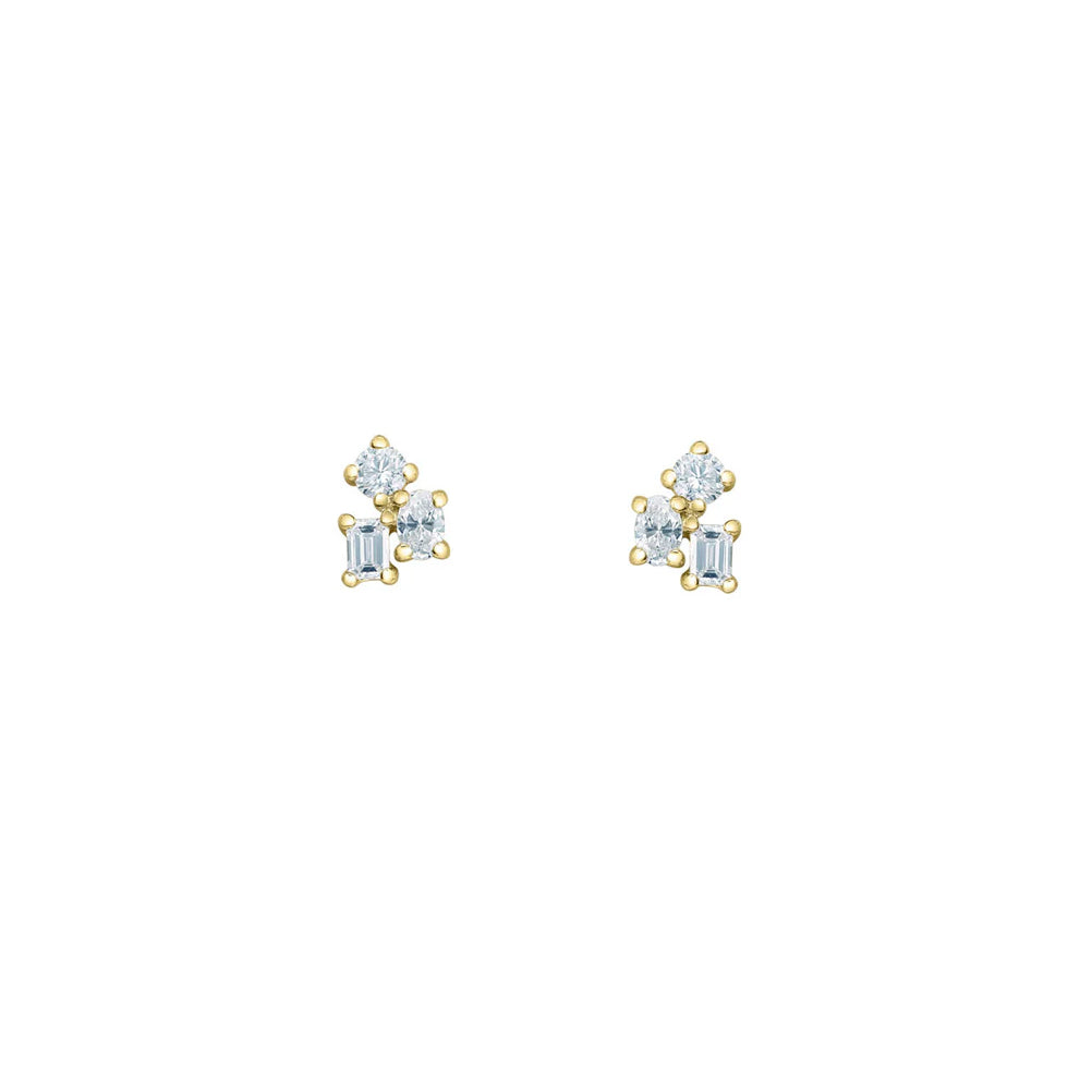 Diamond Cluster Stud Earrings - LG .30ct (39435)