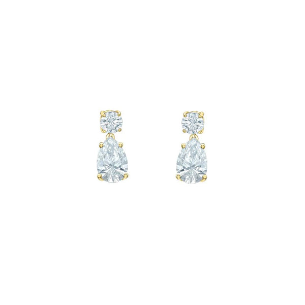 Diamond Drop Stud Earrings - LG 2.50ct (38751)