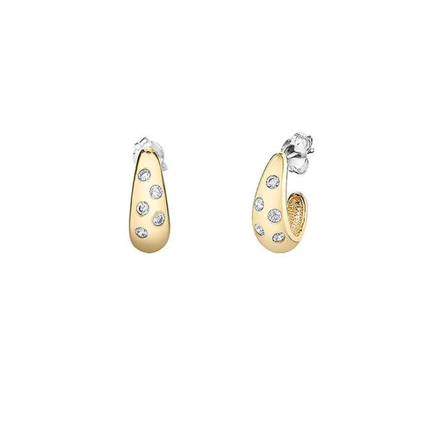Diamond Half Hoop Earrings .30ct (38684)