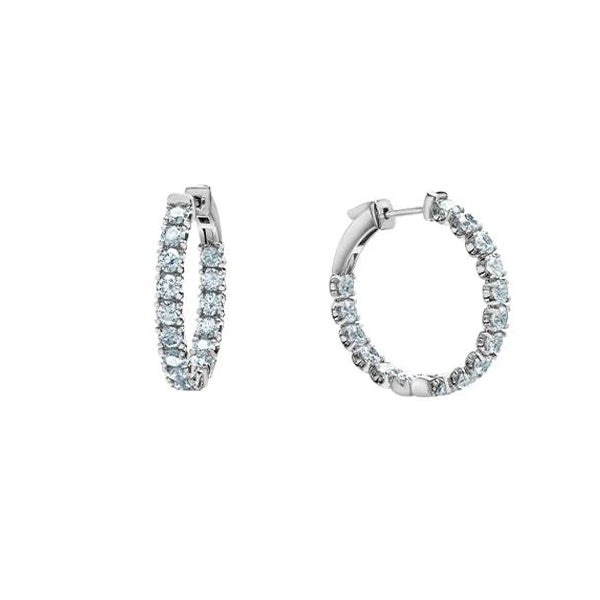 Diamond Inside-Outside Hoop Earrings - LG 1.00ct (38748)