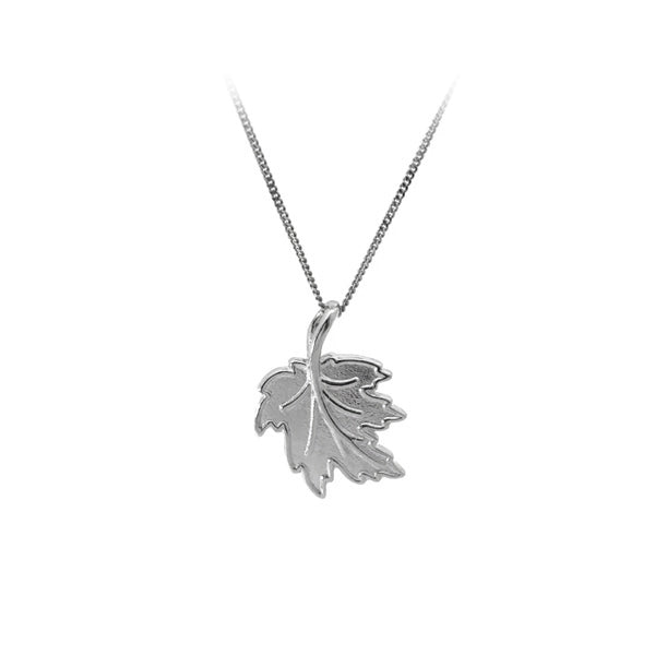 Elbows Up to Cancer - Maple Leaf White Gold Charm (39686)