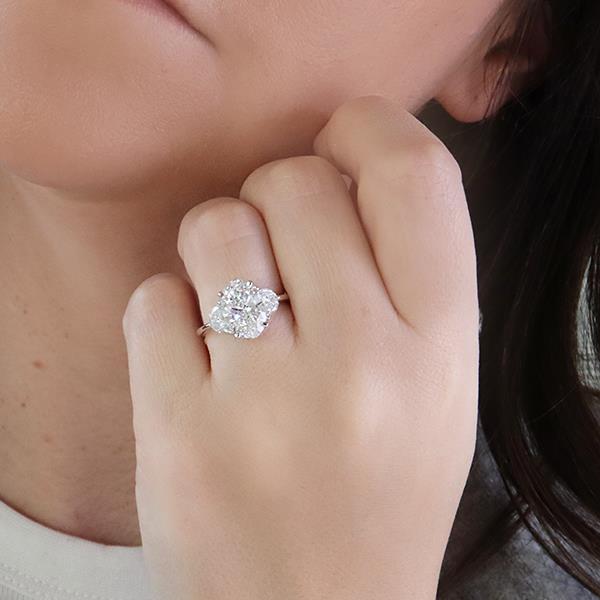 Diamond 3 Stone Engagement Ring - LG 3.75ct (38886)