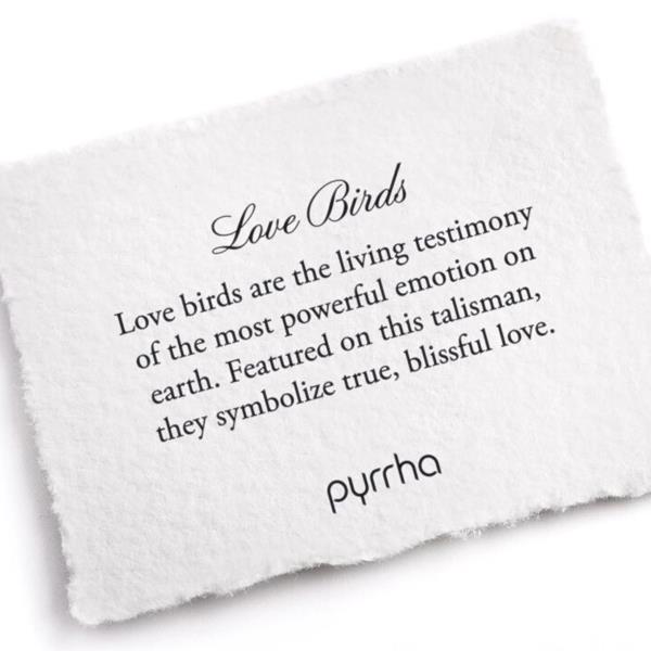 Pyrrha Necklace 'Love Birds' 20in (37736)
