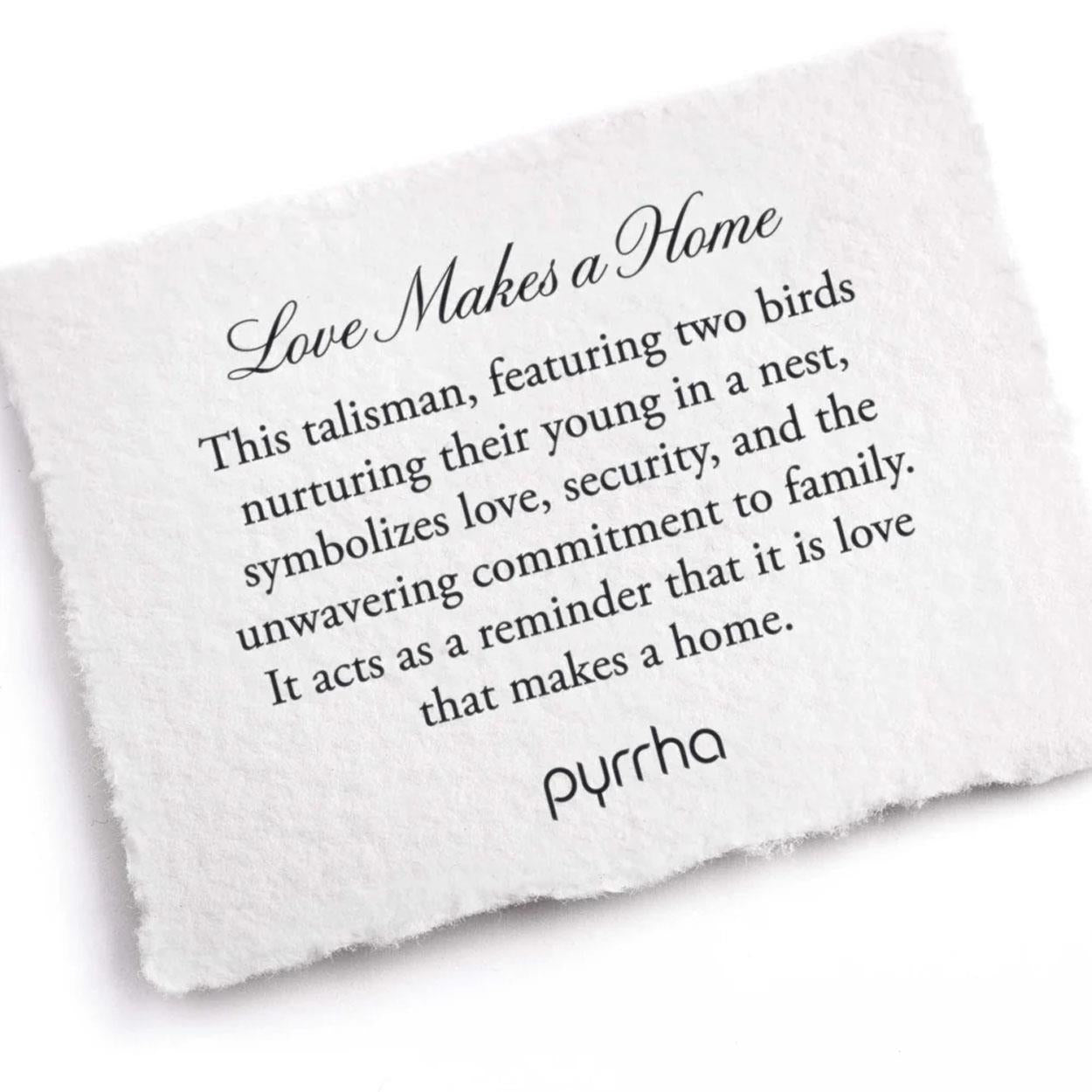 Pyrrha Necklace 'Love Makes a Home' 20in (38610)