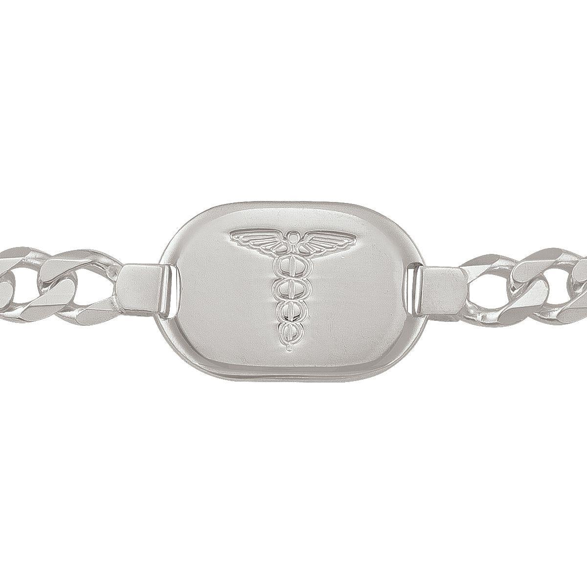 Sterling Silver Medical Alert Bracelet (26168)