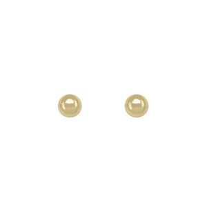 Gold 4mm Ball Stud Earrings (31067)