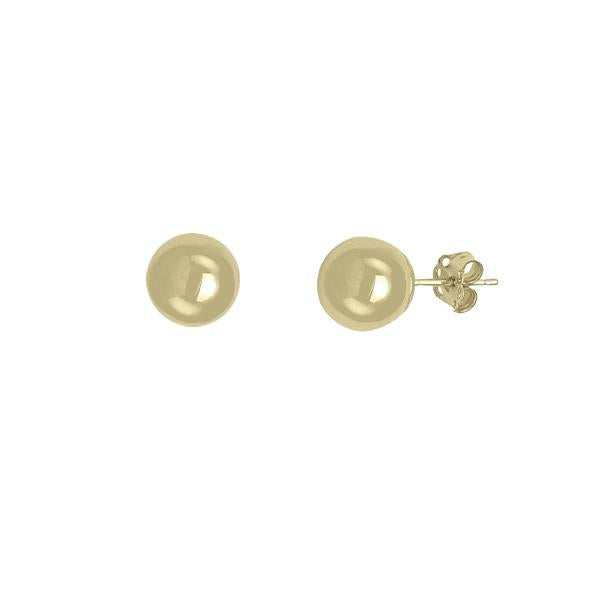 Gold 8mm Ball Stud Earrings (31078)