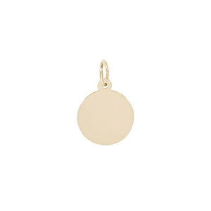 Gold Round Disc Pendant Small (32445)