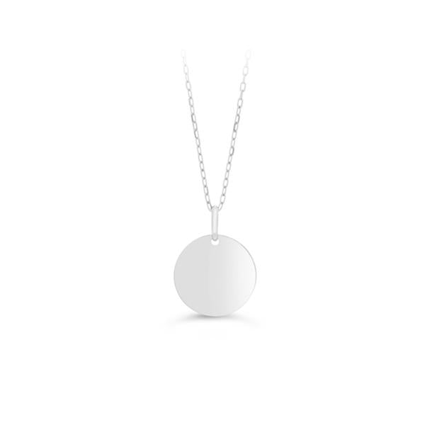 Gold Round Disc Pendant Small - 8mm Diameter (32878)