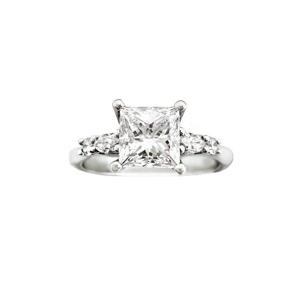 Canadian Diamond Princess Custom Engagement Ring (34817)
