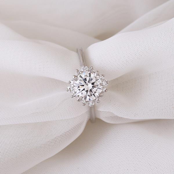 Diamond Custom Engagement Cluster Ring 1.20ct (36001)