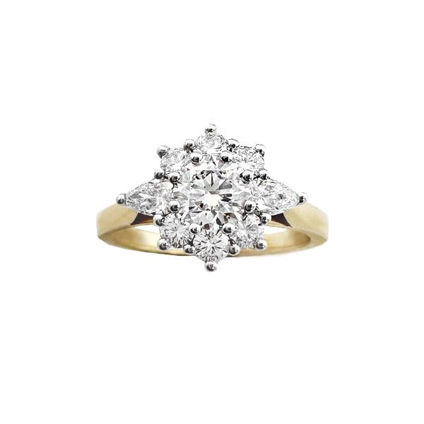 Diamond Cluster Custom Engagement Ring (36174)