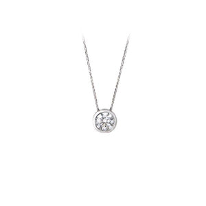 Diamond Custom Bezel Solitaire Pendant .50ct (36898)