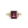 Canadian Maple Leaf Diamond and Pink Tourmaline Ring (37187)