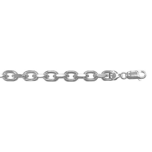 Sterling Silver Oval Cable Link Bracelet (37515)